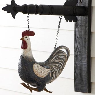 Gray & White Resin Rooster Arrow Replacement
