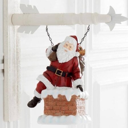 Santa Climbing in Chimney Resin Arrow Replacement