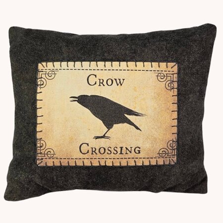 Crow Crossing Bowl Filler Pillow Black 6" W x 5" T