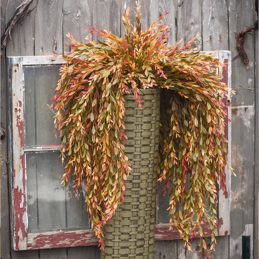 Green & Red Common Boxwood Hanging Bush - 34.5"