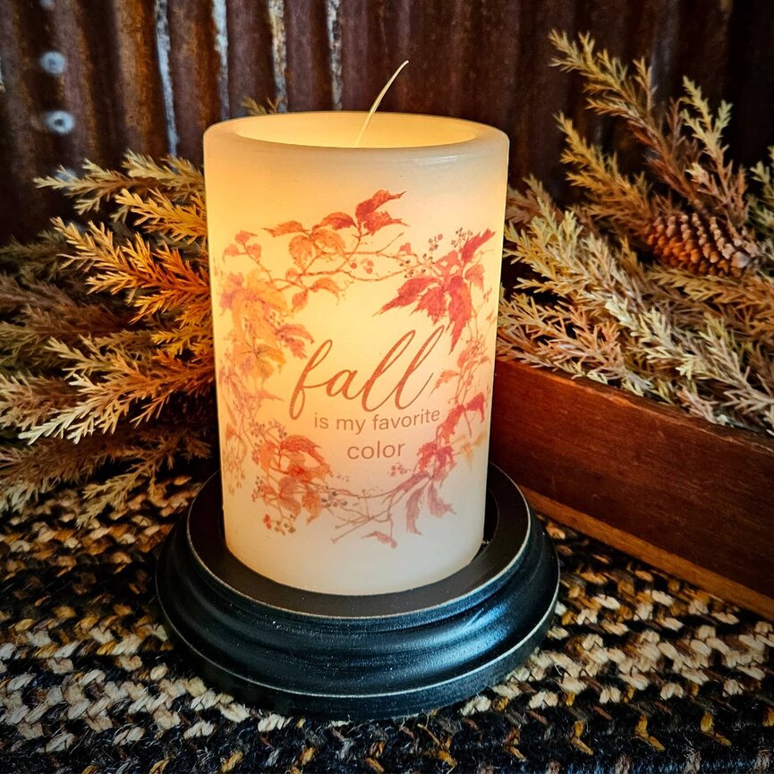 Fall Is My Favorite Color Candle Sleeve Antique Vanilla