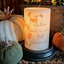 Autumn Paints Colors Vanilla Candle Sleeve