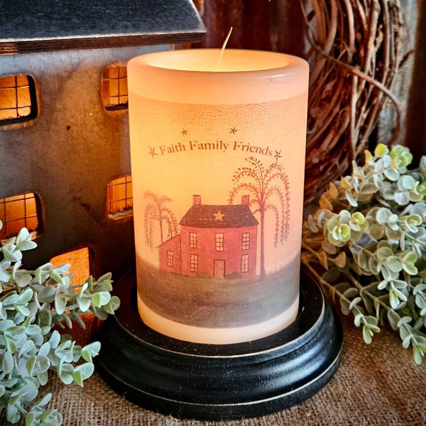 Faith, Family, Friends Candle Sleeve Antique Vanilla