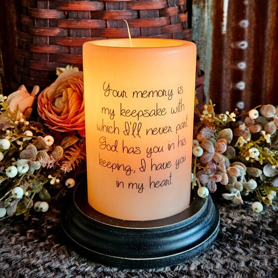Bereavement Your Memory Candle Sleeve