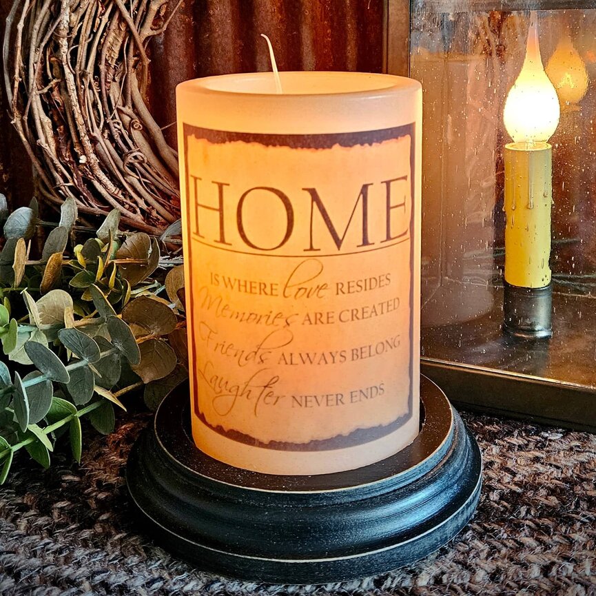 Home Candle Sleeve Aged Finish