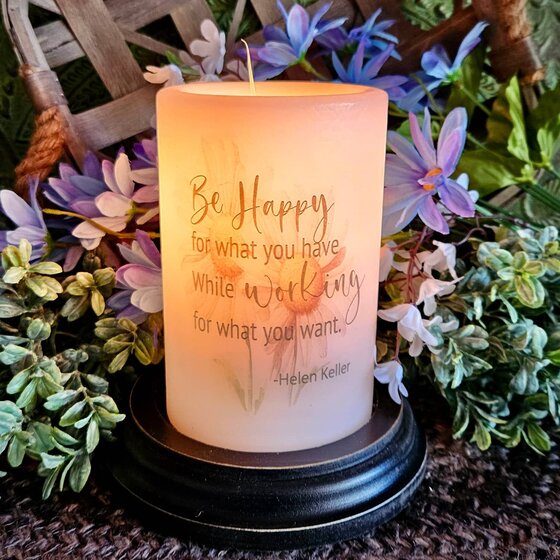 Be Happy Daisies Candle Sleeve