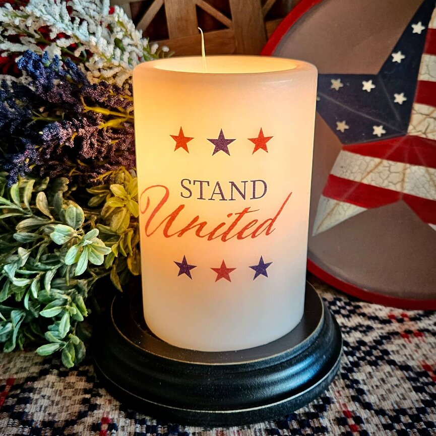 Stand United Stars Candle Sleeve - Vanilla