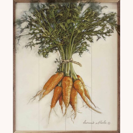 Carrots Framed Sign by Bonnie Mohr - 8x10