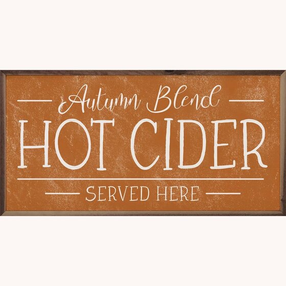 Autumn Blend Hot Cider Framed Sign - 24"