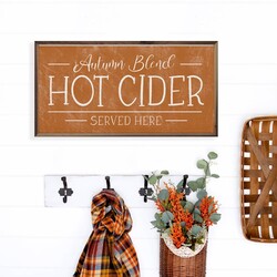 Kendrick Home Autumn Blend Hot Cider Framed Sign - 24"