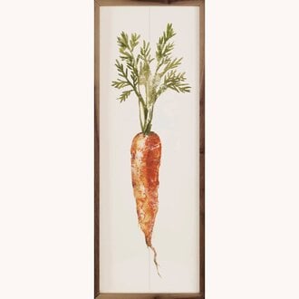 Fresh Carrot White Washed Wooden Framed Sign