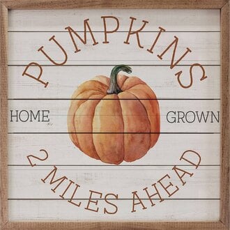 Pumpkins 2 Miles Ahead Sign - 4"