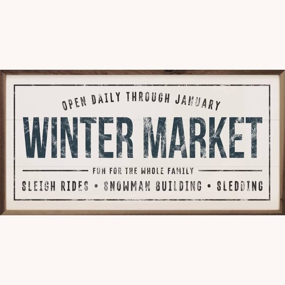Winter Market Sign - 17"