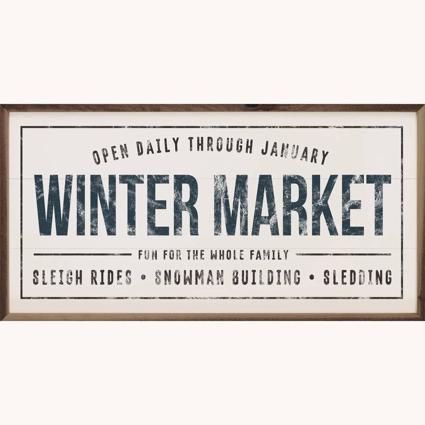 Kendrick Home Winter Market Sign - 17"