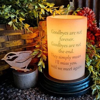 Bereavement Goodbyes Candle Sleeve