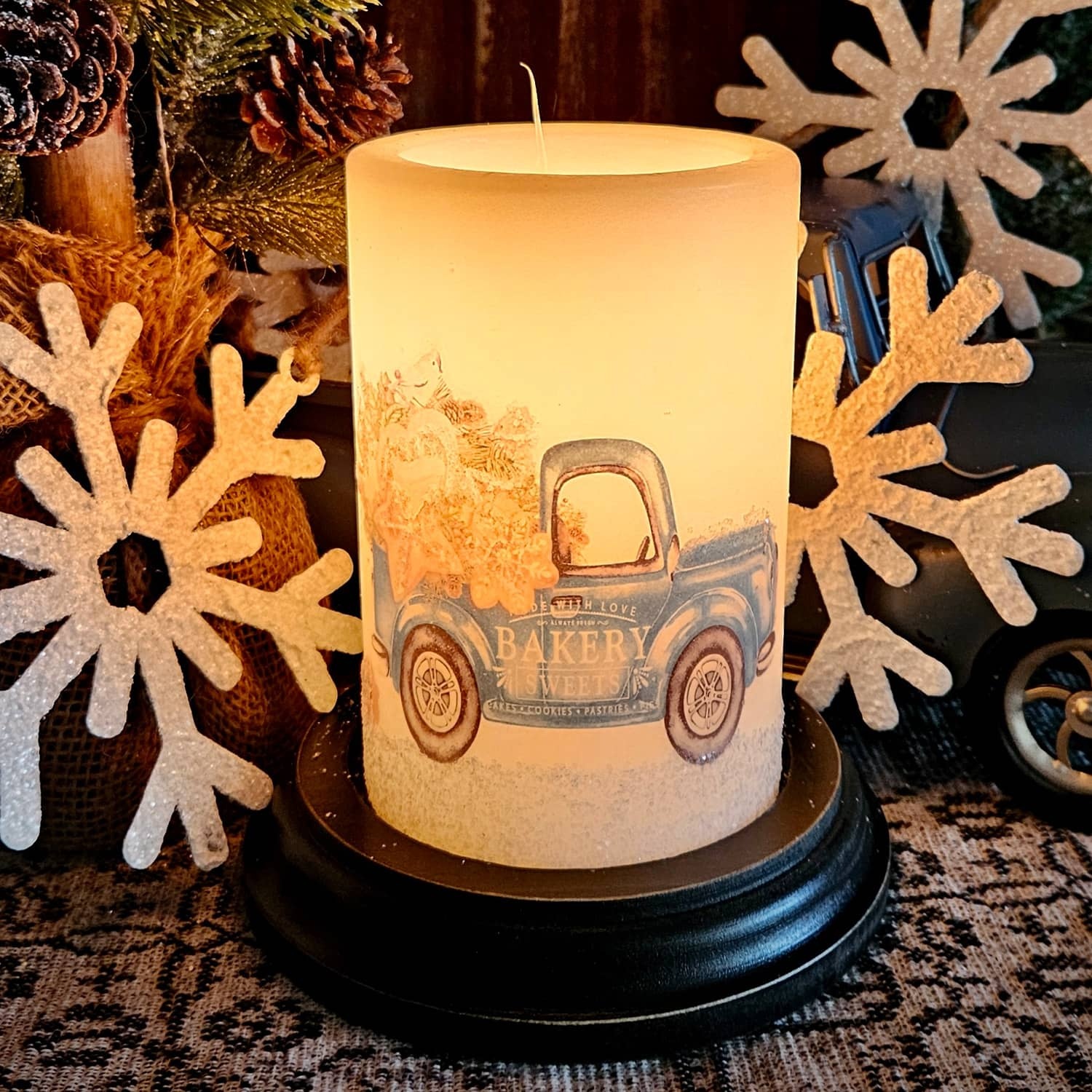 Candle Sleeves  Decorative Candle Sleeves - Nana's Farmhouse