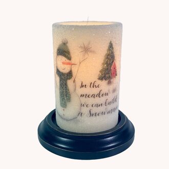 In The Meadow Snowman Candle Sleeve - Gumdrop