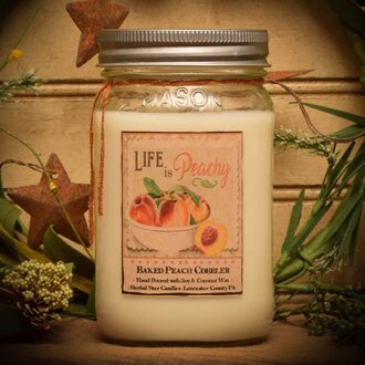 Baked Peach Cobbler Soy Jar Candle
