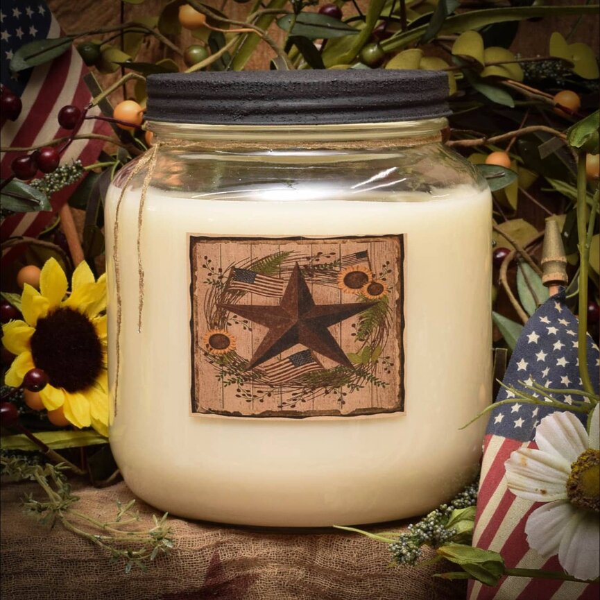 Barn Star Spice Spicy Apple Butter Cake 64oz Soy Candle Jar