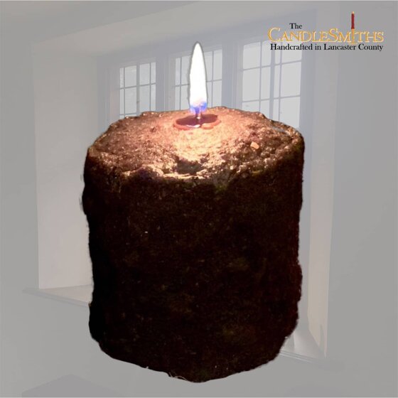 Chocolate Biscotti Hearth Pillar Candle - Small