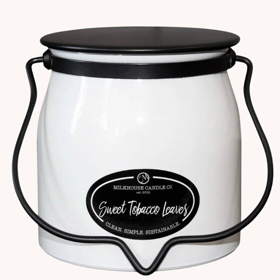 Sweet Tobacco Leaves Butter Jar Candle - 16oz