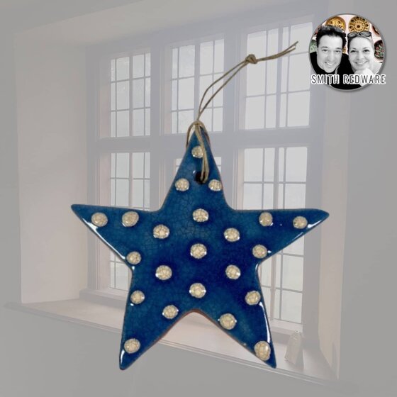 Smith Redware - Americana Blue Star Ornament