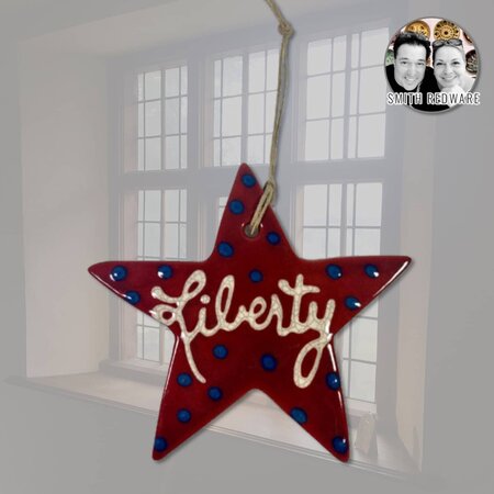 Smith Redware - Liberty Star Ornament Brown