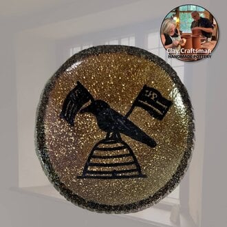 Crow on Bee Skep  Mini Round Plate - 3.75"