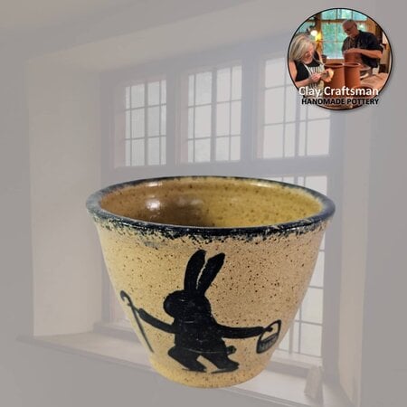 Votive Cup with Walking Rabbit - Small