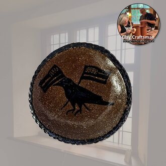 Black Crow & Flags Round Plate - Extra Small