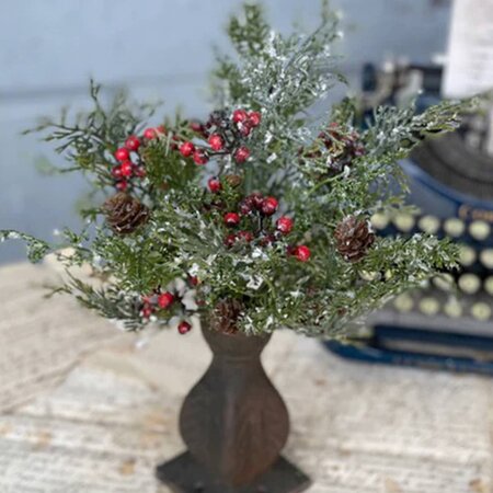 4 Pack ICY Red Berry Picks Artificial Christmas Berry Spray Iced Berry  Stems Red Berry Twig Branches for Christmas Holiday Winter Floral  Arrangement