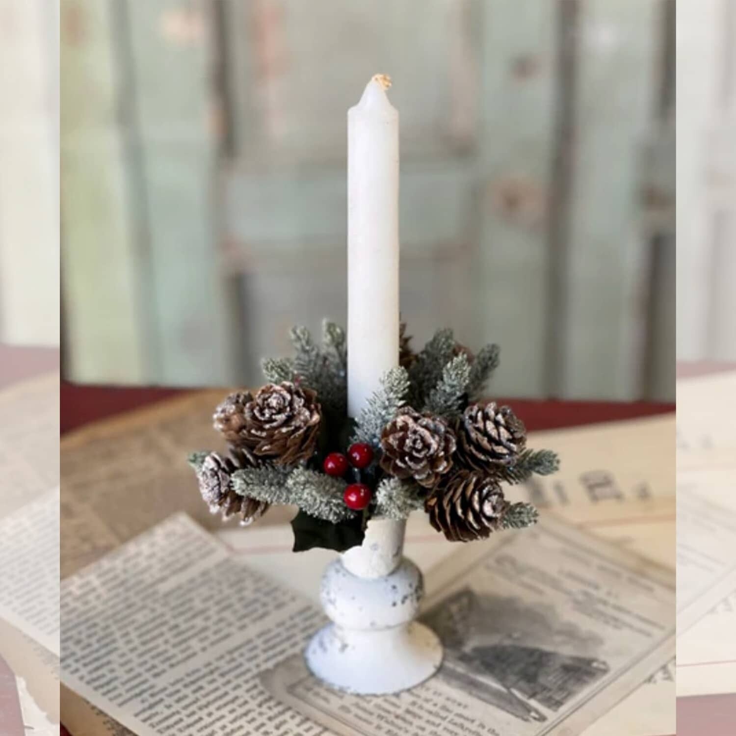 Silver candle rings clearance