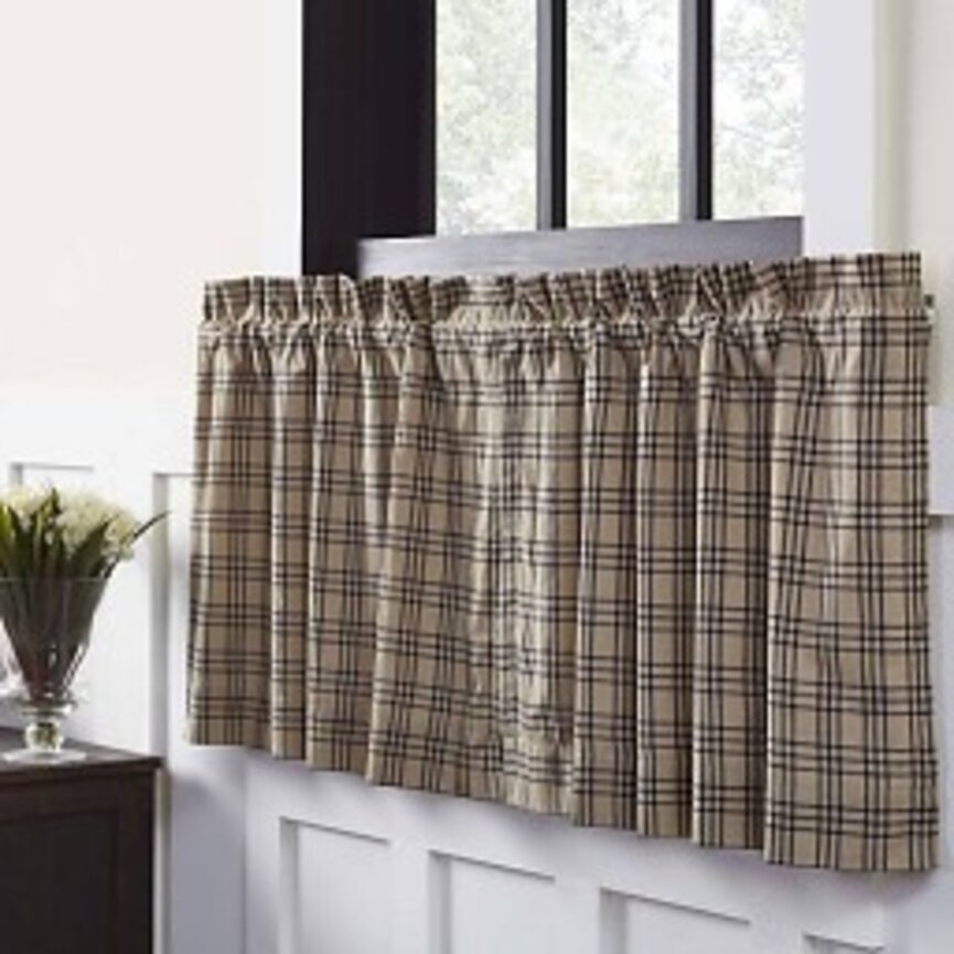 Sawyer Mill Charcoal Plaid Tier Lined Set of 2