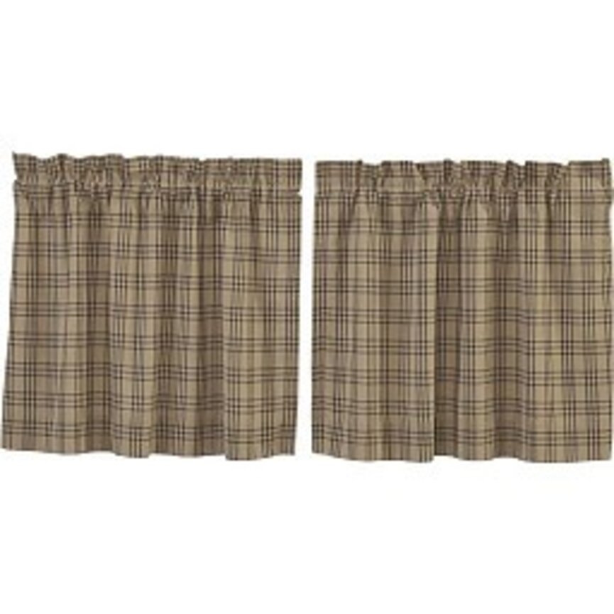 Sawyer Mill Charcoal Plaid Tier Lined Set of 2