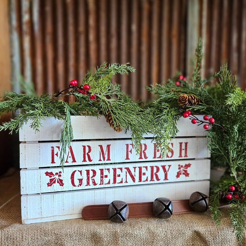 Farm Fresh Greenery Crate