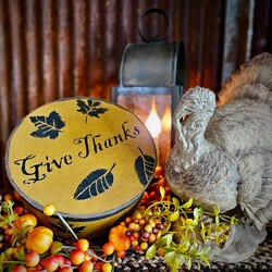 Give Thanks Fall Box - 3" x 7.5" D