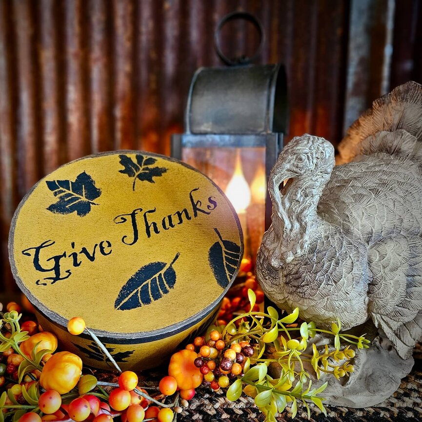 Give Thanks Fall Box - 3" x 7.5" D