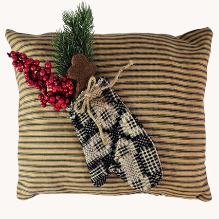 Christmas Memories Candy Cane Inn Pillow Set - 12x20