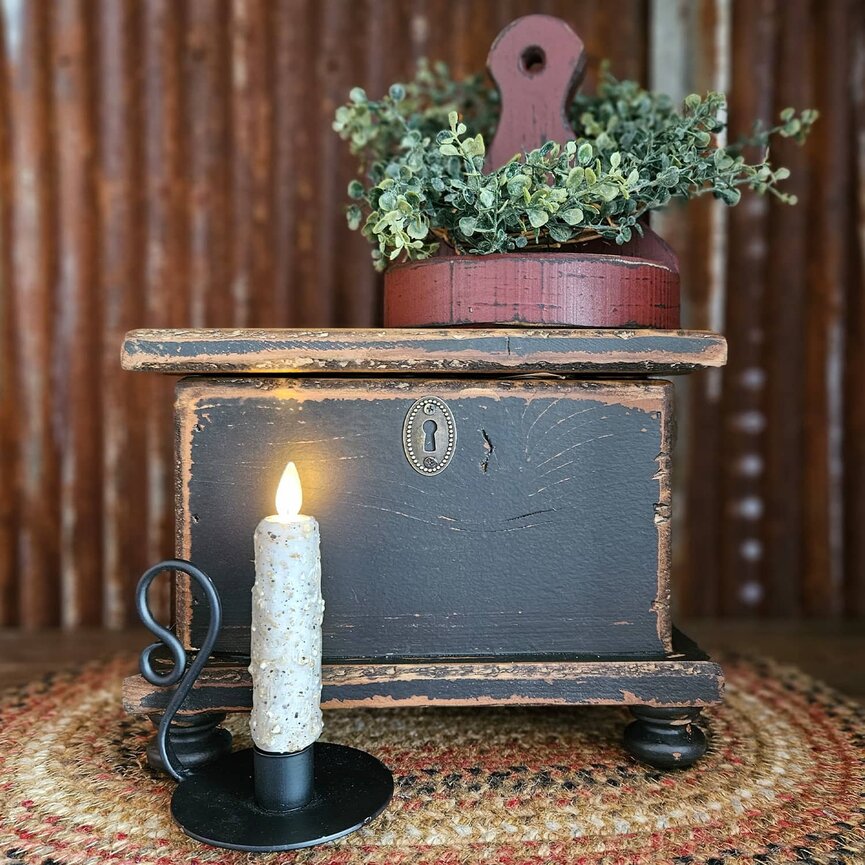 Sugar Box Wooden  Black - 11"x 8"x 8"