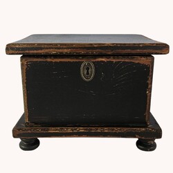 Sugar Box Wooden  Black - 11"x 8"x 8"