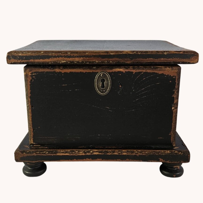 Sugar Box Wooden  Black - 11"x 8"x 8"