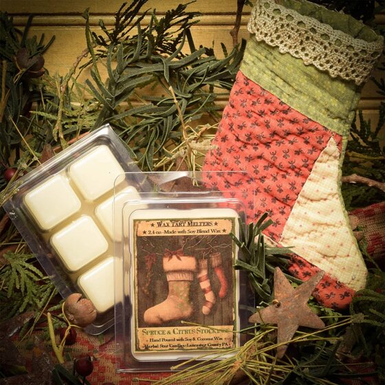 Spruce and Citrus Stockings Mini Tarts