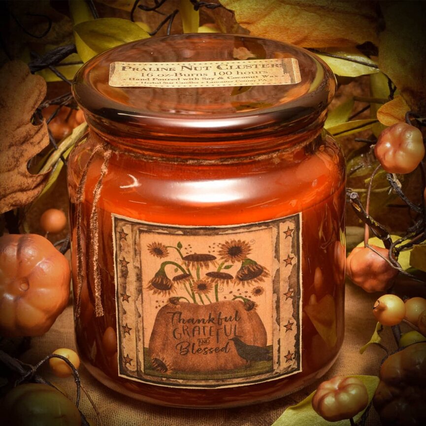 Praline Nut Clusters Soy Candle Apothecary Jar - 16oz