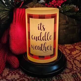 It's Cuddle Weather Red Candle Sleeve
