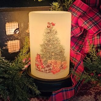 Holiday Tree Candle Sleeve - Gumdrop