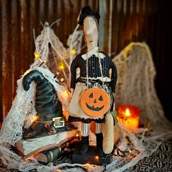 Witch with Pumpkin Face Pantry Box  - 17.5"