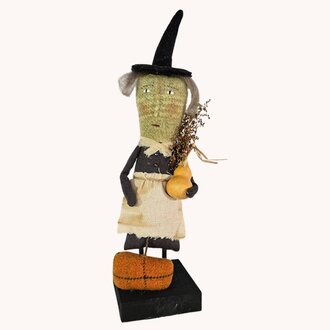 Witch with Pumpkin & Squash - Small