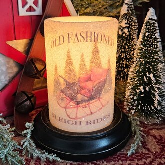 Old Fashioned Sleigh Rides Candle Sleeve - Gumdrop
