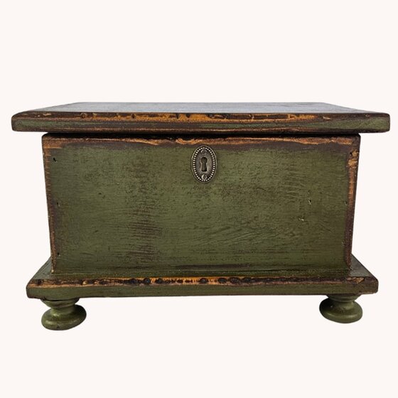 Sugar Box Wooden in Sage Green - Large