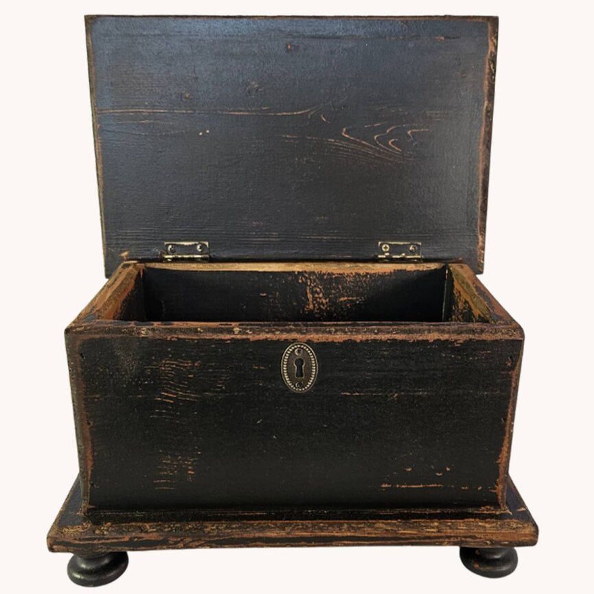 Sugar Box Wooden Black - 14"x 9"x9"